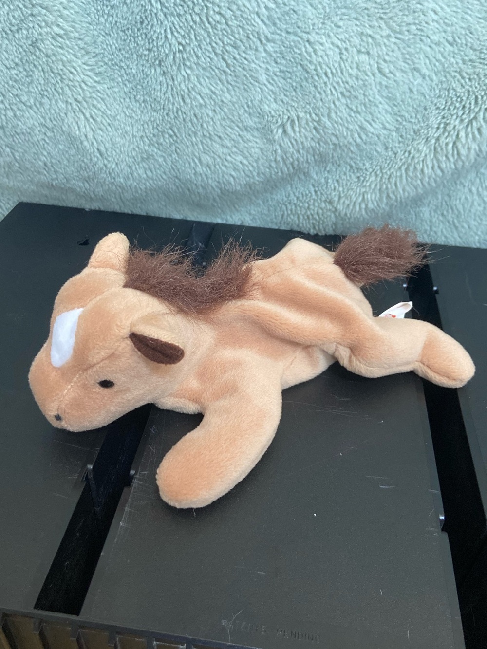 Ty Beanie Derby plush Tan Horse Stuffed Animal with Brown Mane